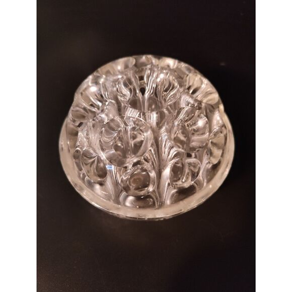 Vintage Clear Glass Flower Frog - Thick, Heavy 4" Floral Arranger, Vase 13 Holes - Picture 2 of 7